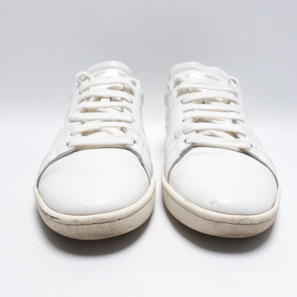 Saint Laurent SL/01 white leather low top shoes mens size 42 - Picture 5 of 13